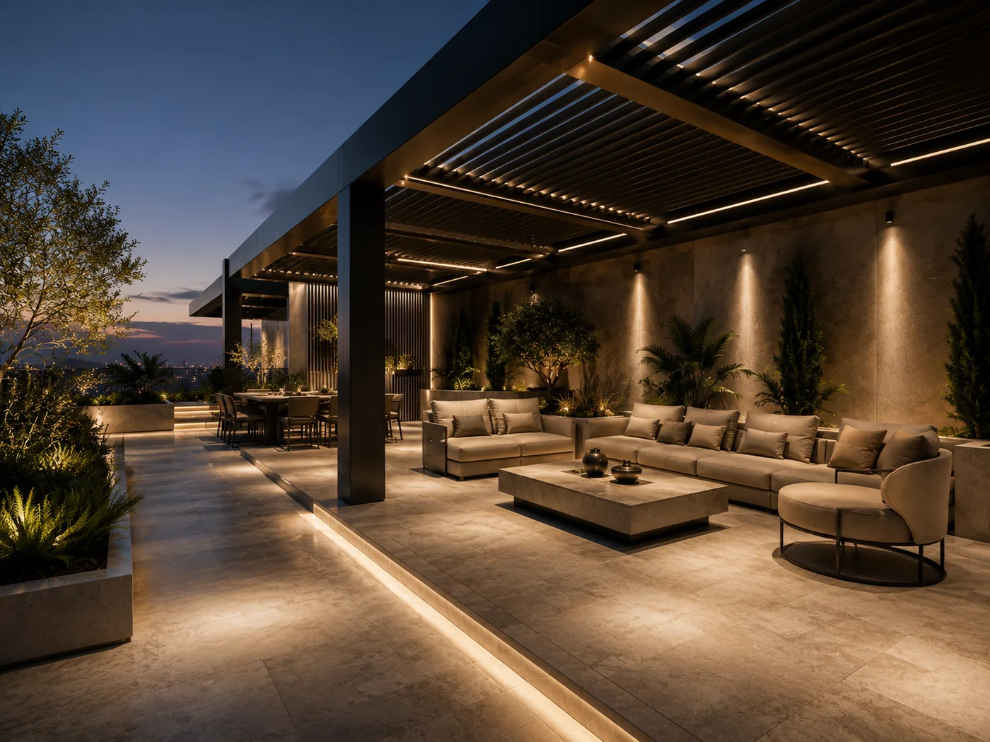 Terrasse extérieure premium