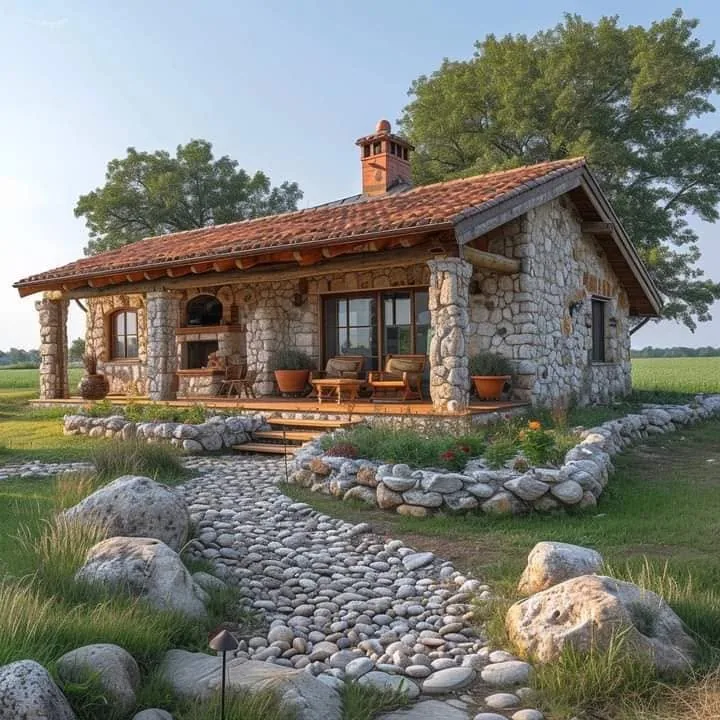 Maison en pierre et architecture naturelle